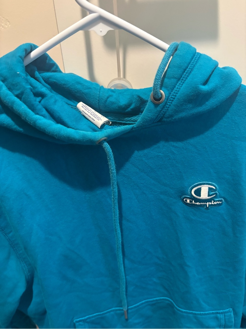 Champion Teal Blue Kids Pullover Hoodie